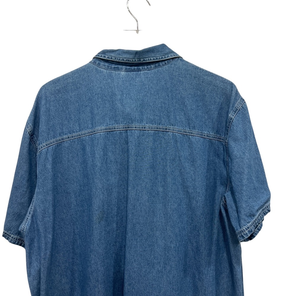 Vintage Bobbie Brooks Denim Shirt Embroidered Beach 18W/20W Coastal Grandma - Picture 6 of 6